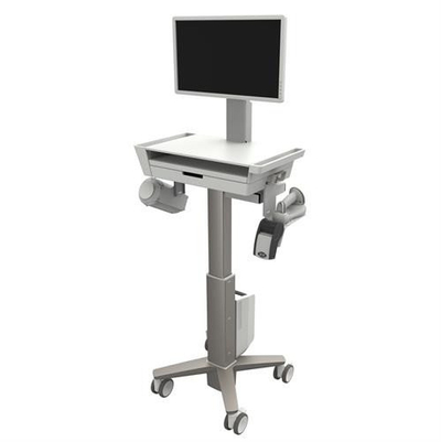Karrocë mjekësore Carefit Slim 20 LCD Cart, 1 sirtar, e bardhë