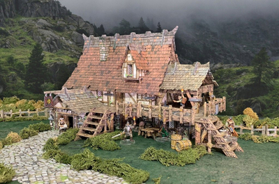 Set terreni për tavolinë Battle Systems Modular Fantasy Scenery Tavern, me disa kate, për miniatura 28mm, shumëngjyrësh