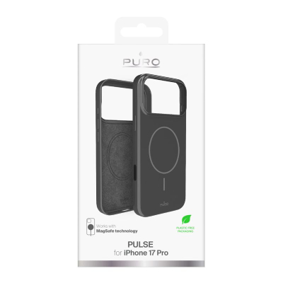 Mbulesë mbrojtëse Puro për iPhone 17 Pro, TPU, MagSafe, gri e errët
