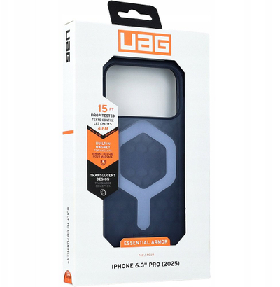 Maskë telefoni UAG Essential Armor MagSafe për iPhone 17 Pro, kundra goditjesh, blu