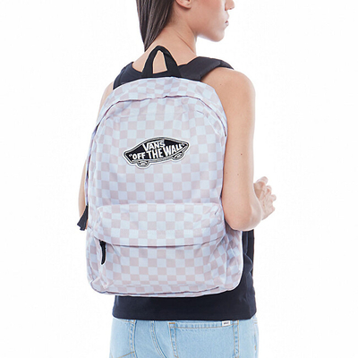 Çantë shpine Vans Chalk Pink Checkerboard V00NZ0P2A, ngjyrë rozë/ të bardhë