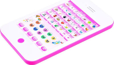 Tablet edukativ për kalamoj, interaktiv, në polonisht, rozë
