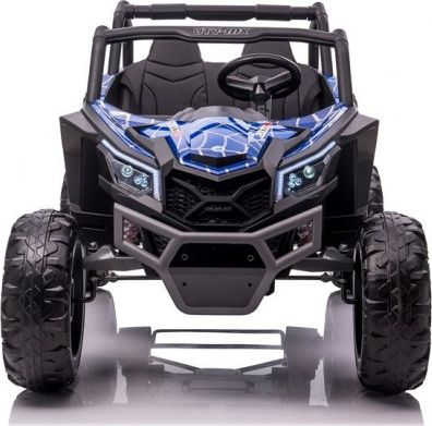 Makinë elektrike për kalamaj UTV MX, 2 motorë, deri 8 km/h, blu Spider