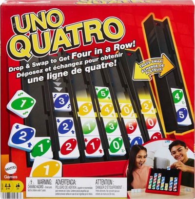 Lojë tavoline Mattel Uno Quatro, familjare, prej 7 vjeç