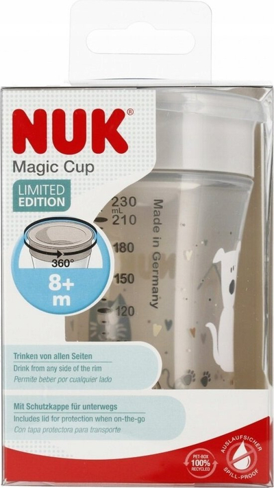 Gotë trajnimi NUK Magic Cup, 230ml, 8m+, shumëngjyrëshe