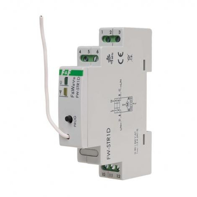 Kontrollor roletash F&amp;F Blind Controller Radio DIN, 85-265V AC/DC, montim në shinë DIN, i bardhë