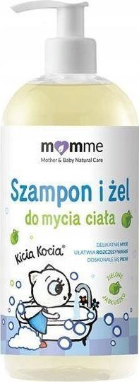 Xhel dushi dhe shampo për fëmijë Momme Kicia Kocia Green Apple, 500ml