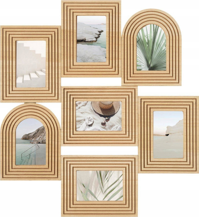 Рамка колаж Atmosphera Rivi Beige, 7 фотографии 10x15 cm, MDF, беж