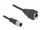 Kabllo adapter rrjeti Delock M12 D-coded në RJ45, CAT5e S/FTP, 0.5m, i zi