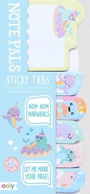 Shënime vetëngjitëse Ooly Narwhal, dizajn narval, shumëngjyrëshe
