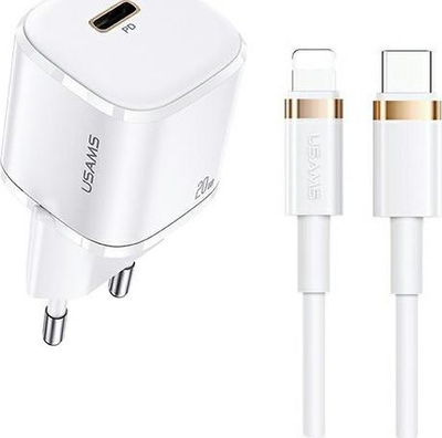 Karikues muri Usams T36 Mini, 20W PD 3A, 1x USB C, i bardhë