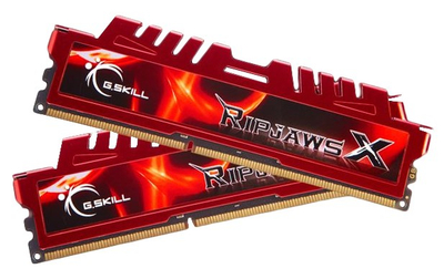 Memorie RAM G.Skill RipjawsX, 8GB (2x4GB), DDR3, 1600MHz, e kuqe