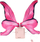 Set krahë zanash për fëmijë Butterfly Fairy Wings, LED me muzikë, telekomandë, rozë