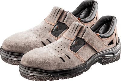 Sandale pune NEO 82-580, S1 SRC, lëkurë zamoç, nr. 36, gri
