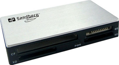 Читач на картички Sandberg USB 3.0 13373, мулти-формат, црн