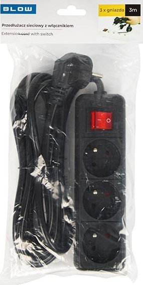 Kabllo zgjatuese Blow 98-746, 3G, 3m, e zezë