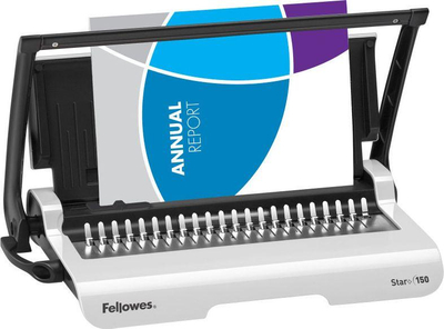 Makinë lidhëse me grepa Fellowes Star Plus 150, kapacitet 150 fletë, manuale, e bardhë gri