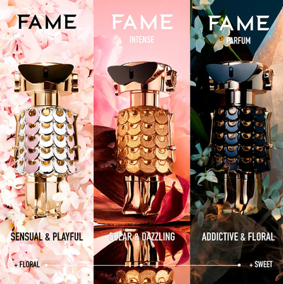 Set për femra Rabanne Fame Intense, EDP 50 ml + losion për trup 75 ml