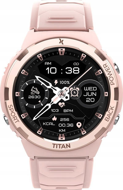 Паметен часовник Maxcom FW100 Titan Valkiria, следење на здравје, отпорен на вода, црн