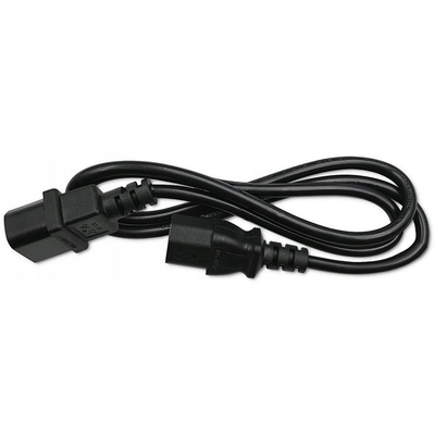 Kabllo zgjatuese energjie Qoltec, IEC C13 C14, 3x0.75mm², 1m, e zezë