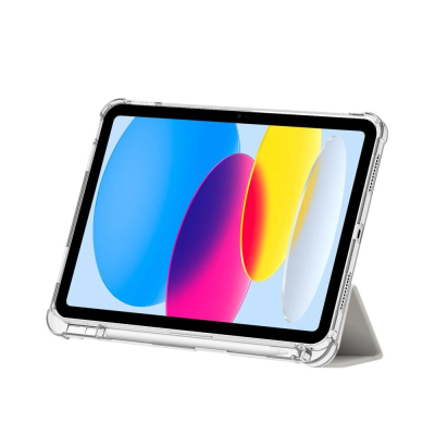 Kuti mbrojtëse Tech-Protect SC Pen Hybrid për iPad 10.9" 2022, me mbajtës për stilolaps, transparente, ngjyrë argjendi