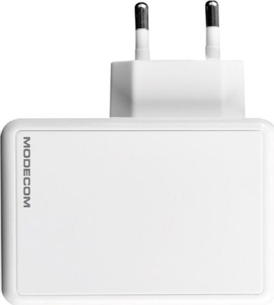 Karikues rryme Modecom MC-45CU, 2x USB, 3A, i bardhë
