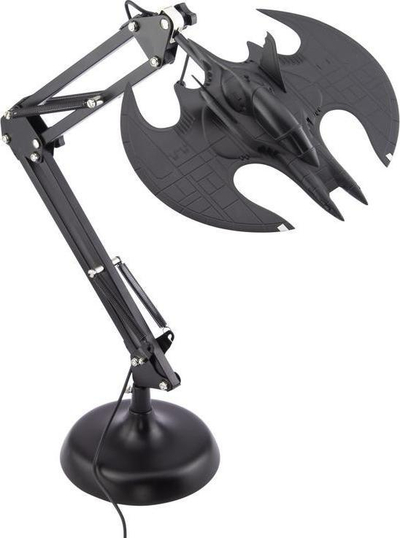 Llambë tavoline Batman Batwing, krah i lëvizshëm, USB, e zezë