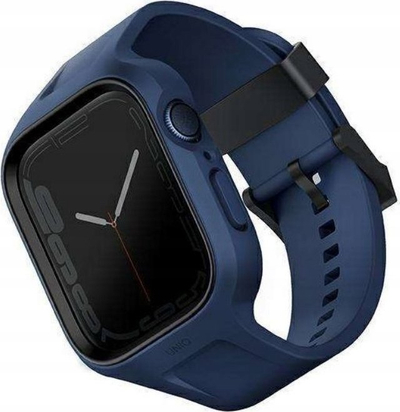Rrip dhe kapak për Apple Watch UNIQ Monos 2n1, 44 mm 45 mm, blu