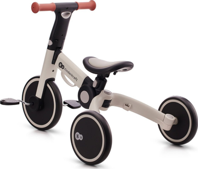 Tricikletë fëmijësh Kinderkraft 4TRIKE, 3 në 1, kornizë alumini, gri e argjendtë