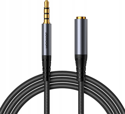 Kabllo zgjatëse audio Joyroom AUX, 3.5mm, 1.2m, e zezë