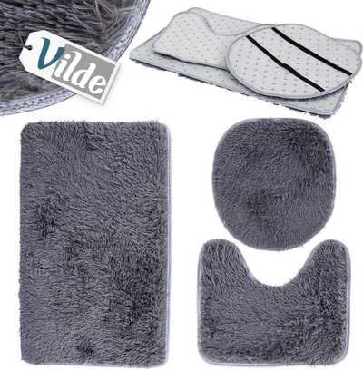 Set tapetësh banjo 3 copë, stil klasik, ngjyrë gri
