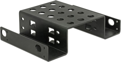 Adapter montimi DeLOCK 2 x 2.5" në 5.25", metal, i zi