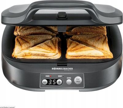 Sanduiçier ROMMELSBACHER ST 1800 Sam, 1800W, pjatë jo-ngjitëse, gri e errët