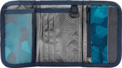 Portofol COOCAZOO Wallet Cloudy Camou, poliestër që s’e kap uji, me rrip, blu kamuflazh
