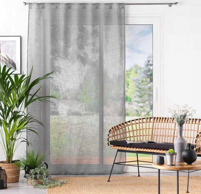 Perde dekorative Douceur d'Intérieur HALTONA, e tejdukshme, 140x240 cm, gri e çelët