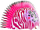 Кацига за велосипед Raskullz Pink Zebra, деца, one size, розова со зебра