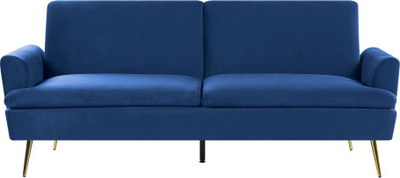 Divan krevati Beliani Vettre, velvet, 3 persona, blu e errët