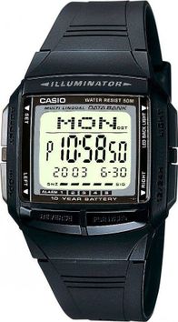 Orë dore Casio Vintage DB-36-1AVDF, digjitale, rezistente ndaj ujit, e zezë