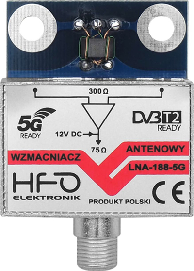 Засилувач за антена Оптикум LNA-188, DVB-T2 5G, до 150km, метален