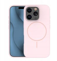 Mbulesë telefoni OEM Silicone Thin Mag, për iPhone 15 Pro 6.1", MagSafe, rozë e çelur