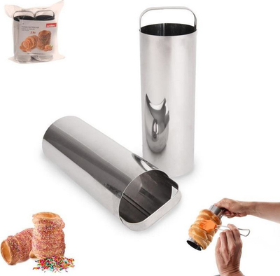 Forma pjekjeje Orion për kurtos dhe trdelnik, set 2 copë, çelik inox, argjendtë
