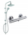 Set dushi Rainshower Invena Rotonda, kolonë çeliku inox, rubinet termostatik, krom