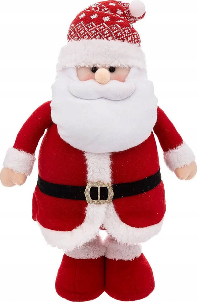Figurë dekorative Atmosphera Santa Claus, me këmbë që zgjaten, 78 cm, e kuqe