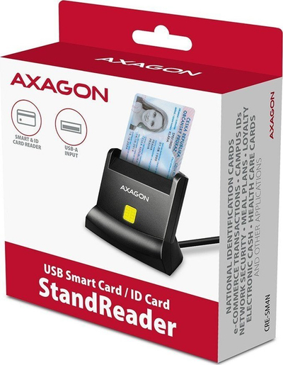 Lexues karte identifikimi Axagon CRE-SM4N, USB A, Smart Card, i zi