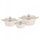 Set tenxheresh Klausberg KB-7960, 6 pjesë, me veshje mermeri, gri