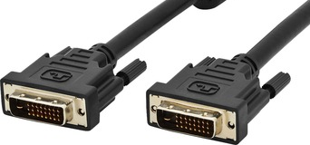 Kabllo DVI Digitus AK-320108-010-S, DVI-D në DVI-D 24+1, 1m, i zi