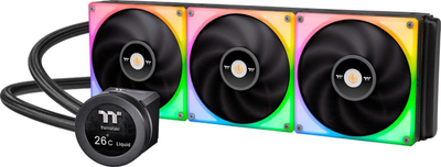 Ftohës uji AIO Thermaltake Toughliquid Ultra 420 RGB, 420 mm, ekran LCD 2.1", i zi