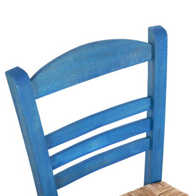 Karrige tradicionale me kashtë dhe druri beech 40×42×87 cm (FB910369.05), kaltër