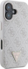 Mbulesë telefoni Guess GUHCP16SP4TDSCPP për iPhone 16 6.1", hardcase lëkurë eco, me rrip, rozë