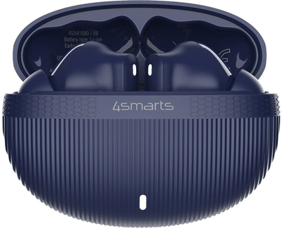 Безжични слушалки 4smarts SkyBuds Pro ANC, со микрофон, поништување на бучава, темно сино